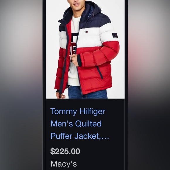 Tommy Hilfiger Quilted Puffer Color-Block Jacket - Picture 1 of 6